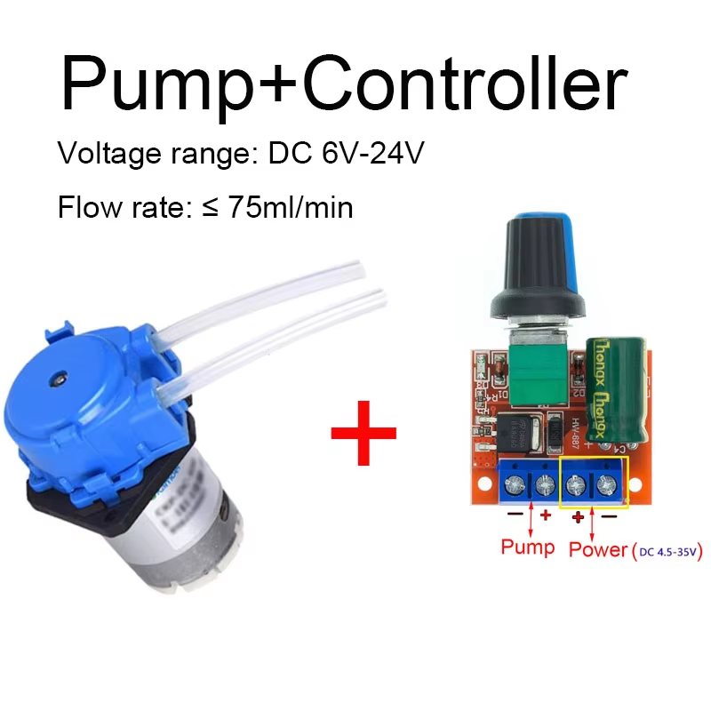 Mini Peristaltic Pump 12V - 소형 조절식 연동 펌프, DC6V-12V, 액체