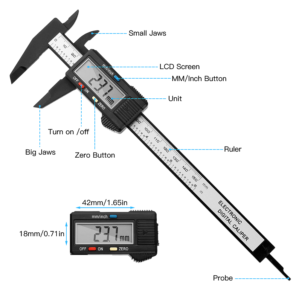 150mm 전자 디지털 캘리퍼스 100mm 0.1mm  - Digital Caliper 150Mm Stainless Steel 리뷰 및 가격